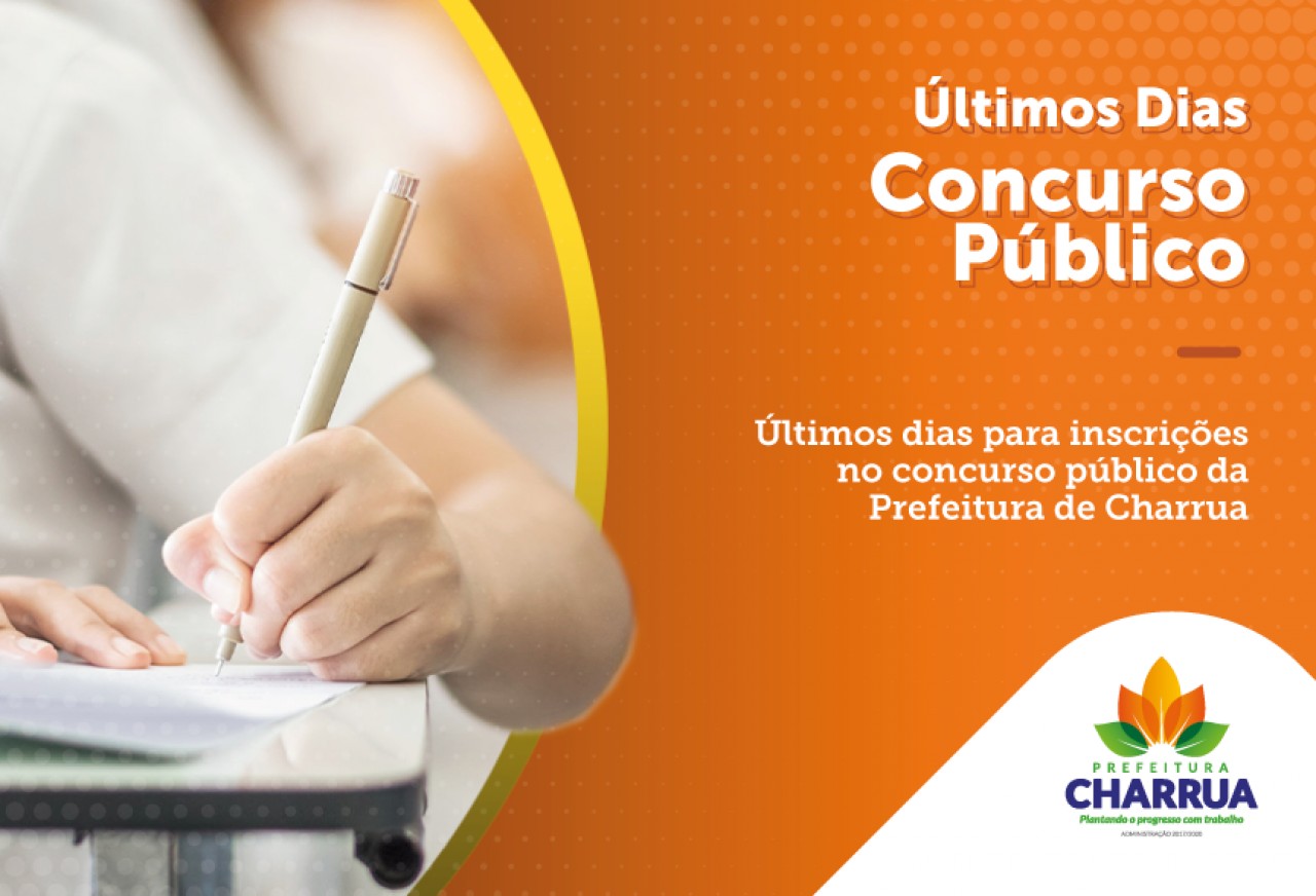 Últimos dias! Inscrições do Concurso Público da Prefeitura de