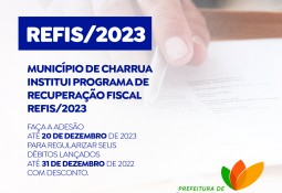 Município de Charrua institui Programa de Recuperação Fiscal – REFIS/2023