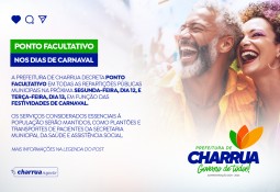 Prefeitura de Charrua decreta ponto facultativo nos dias de Carnaval