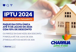 IPTU 2024 de Charrua já está disponível para pagamento