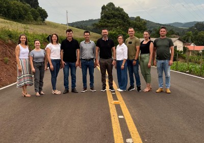 Inauguração da pavimentação asfáltica da Rua Jorge Caldatto marca os 33 anos de Charrua