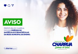 Prefeitura de Charrua divulga período de matrículas e rematrículas da Rede Municipal de Ensino