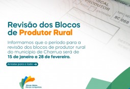 Revisão de blocos de produtores rurais em Charrua